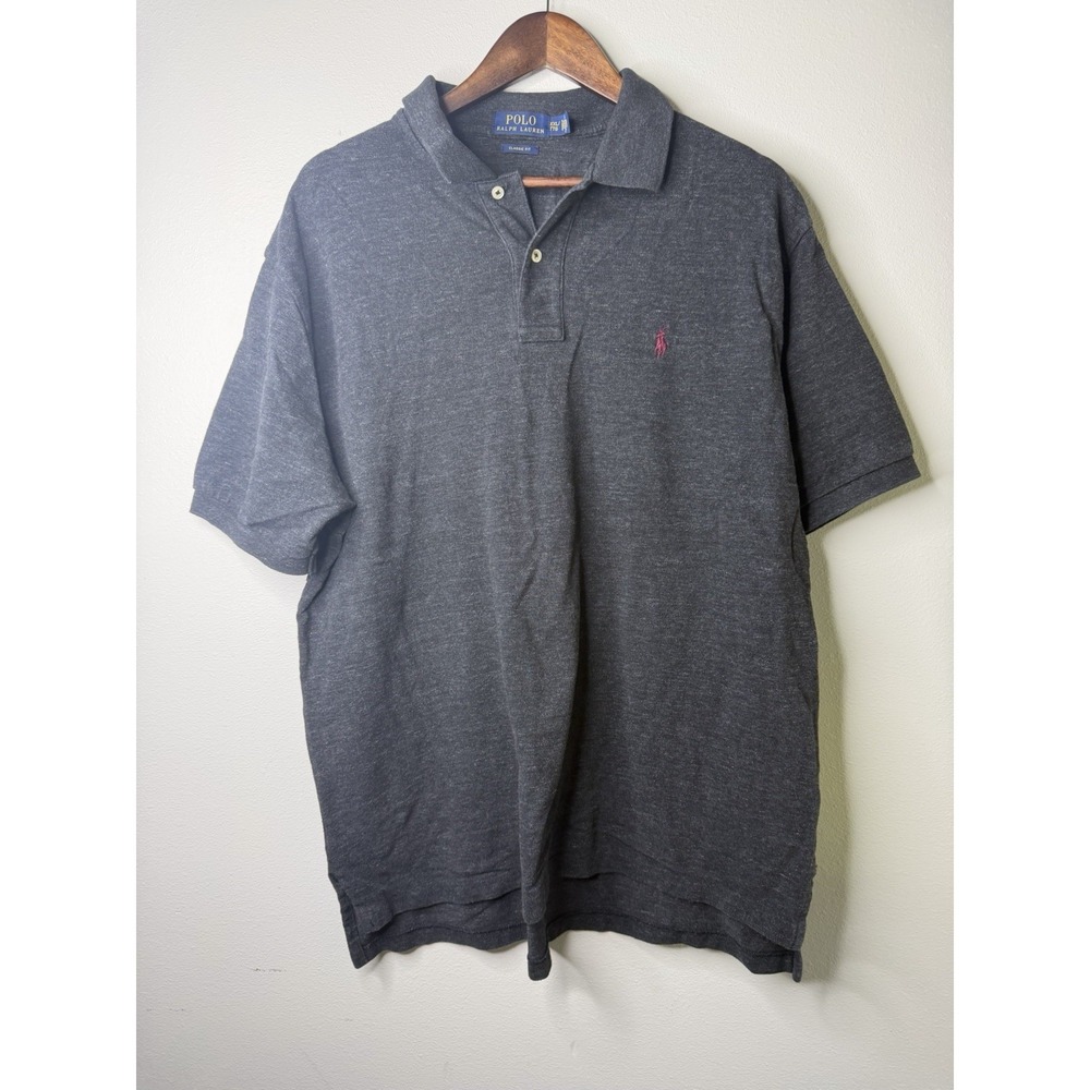 Polo Ralph Lauren Polo Shirt Mens Medium Gray XXL Preppy